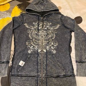 HARLEY DAVIDSON REVERSIBLE ZIPUP SWEATER